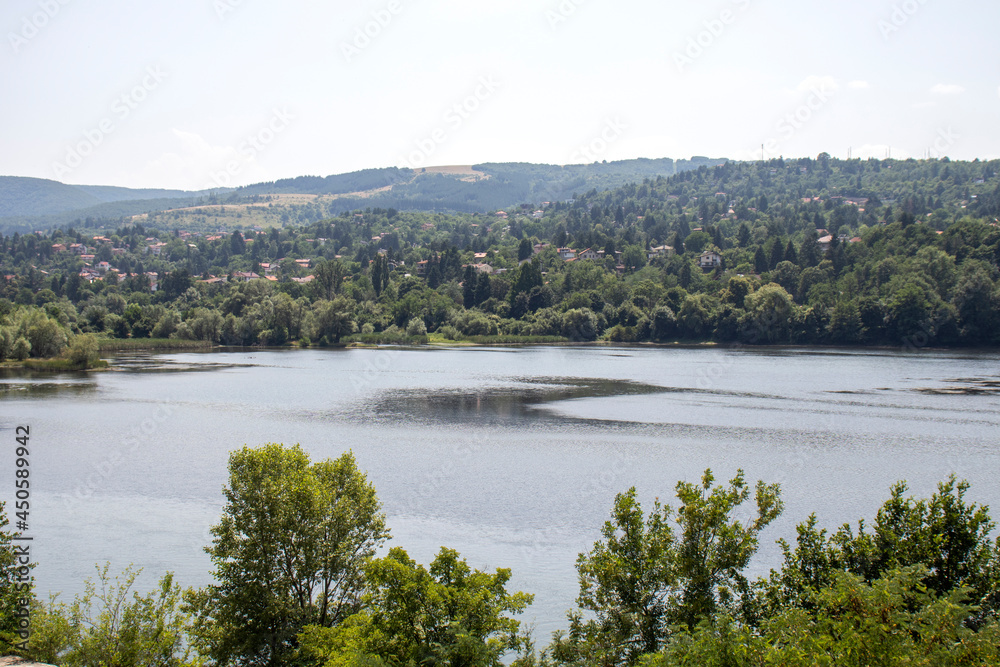 Summer view of Pancharevo lake, Bulgaria