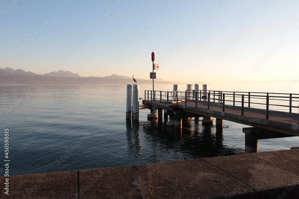 Fototapeta premium sunset on the pier