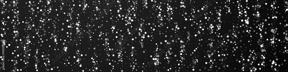 Random white dots Christmas background. Subtle fly