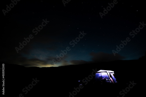 camping at night