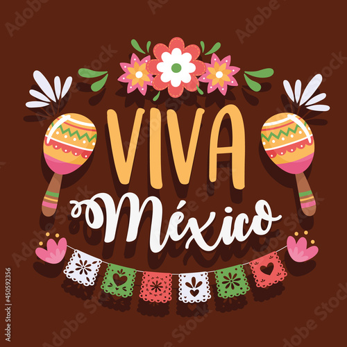 viva mexico lettering