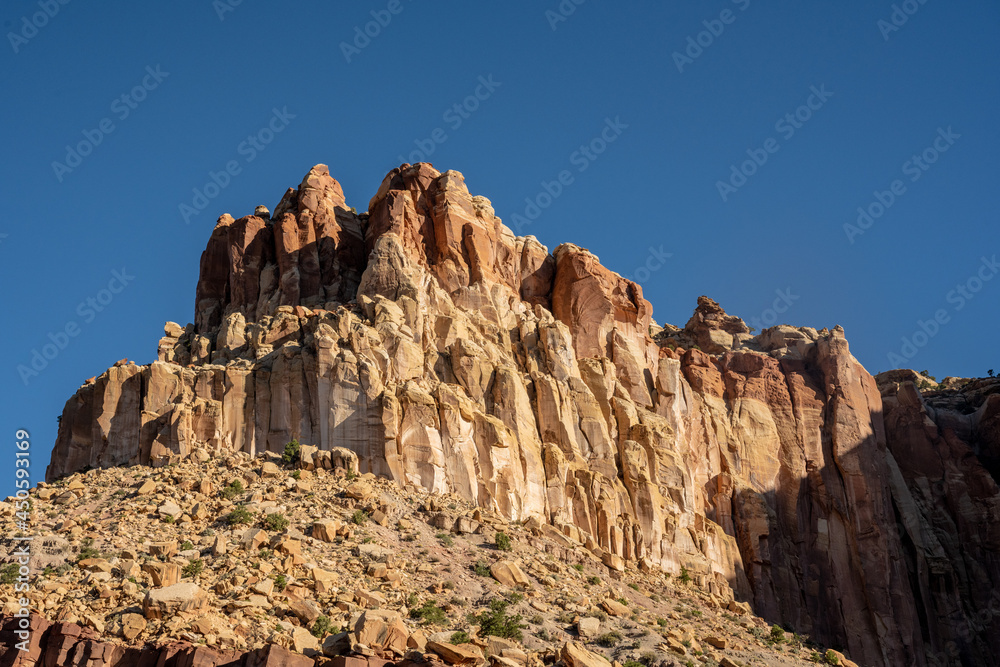 Columns of Rocks in Formation in Capitol Reef Columns of Rocks in Formation in Capitol Reef