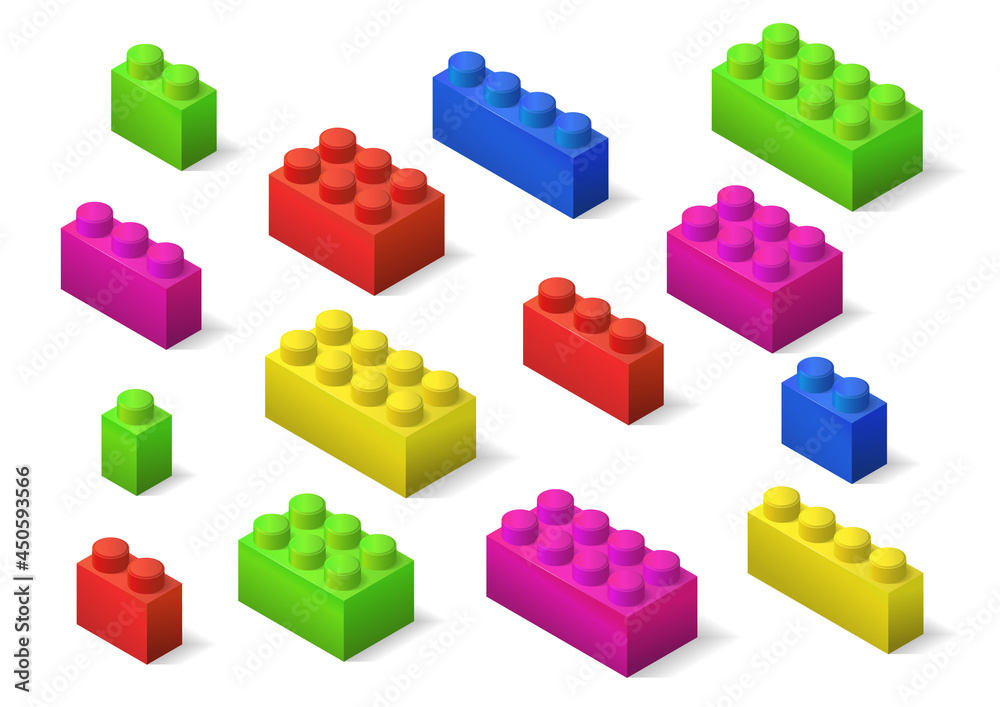 Fototapeta premium constructor isometric brick