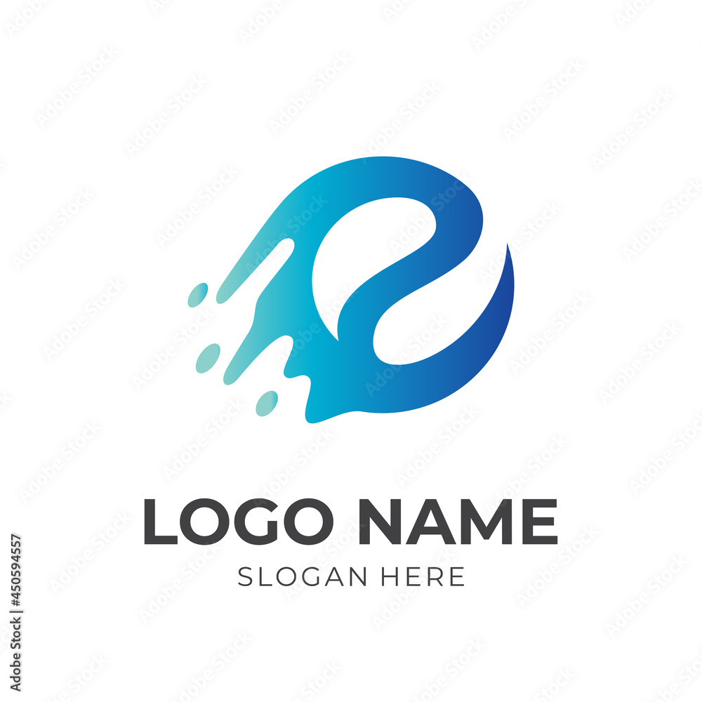 letter E logo design with flat blue color style letter E logo design with flat blue color style