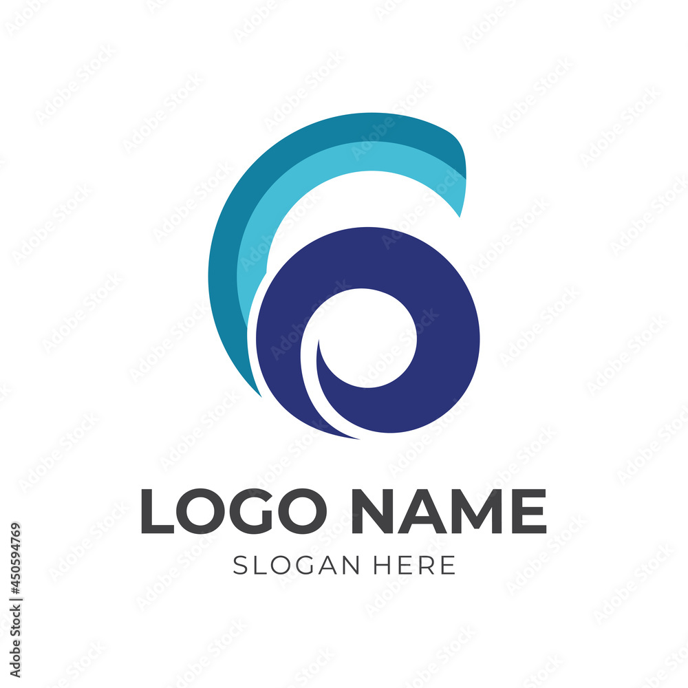 simple letter G logo design with flat blue color style simple letter G logo design with flat blue color style