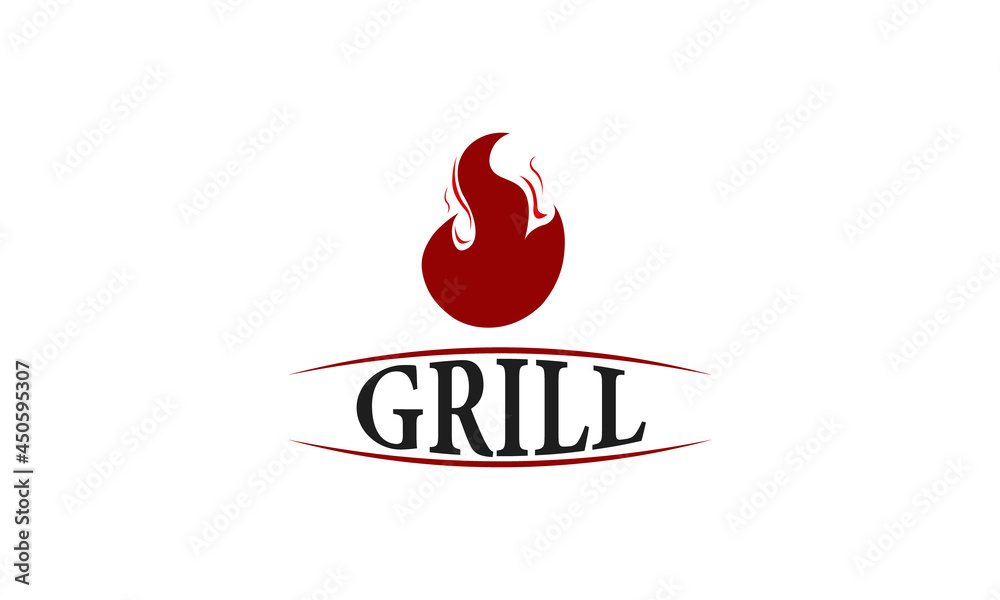Premium vector Grill logo, BBQ, Barbeque, pork, Grilled, fork, spatula template Premium vector Grill logo, BBQ, Barbeque, pork, Grilled, fork, spatula template
