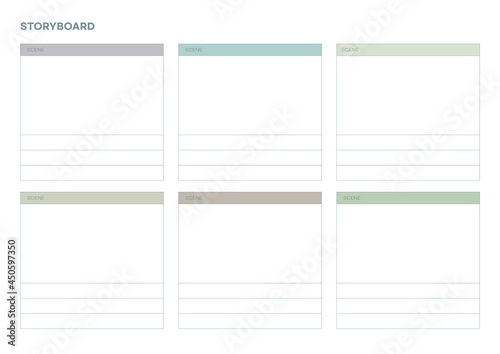 Note, scheduler, diary, planner document template illustration. storyboard form. photo