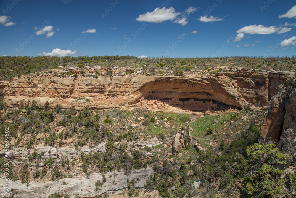 Long House on Wetherill Mesa in Mesa Verde National Park, Colorado 