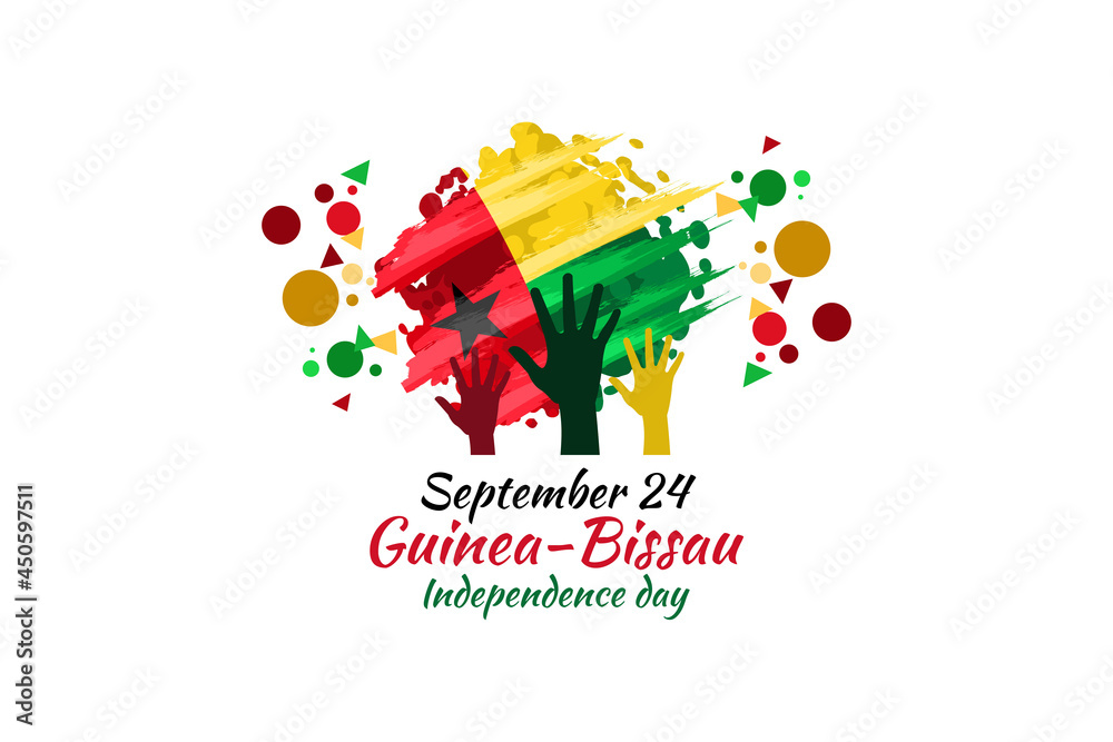 September 24, Happy Guinea-Bissau Independence Day Vector illustration. Suitable for greeting card, poster and banner.