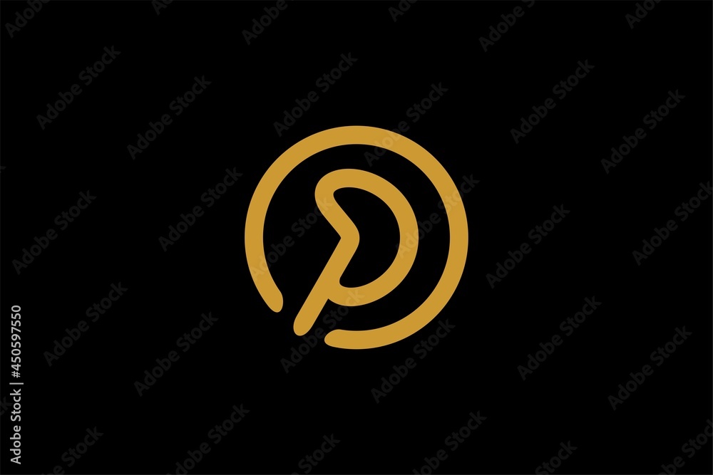 Kidney logo design vector. Letter P line abstract symbol. Monogram P in circle vector icon. Medical care sign. Kidney logo design vector. Letter P line abstract symbol. Monogram P in circle vector icon. Medical care sign.