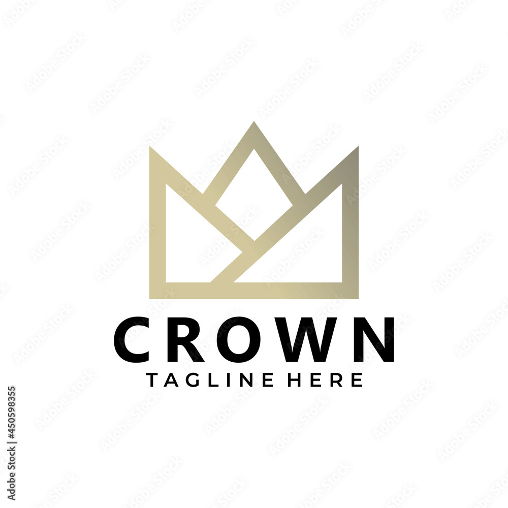 Fototapeta premium Crown logo icon vector illustration luxury