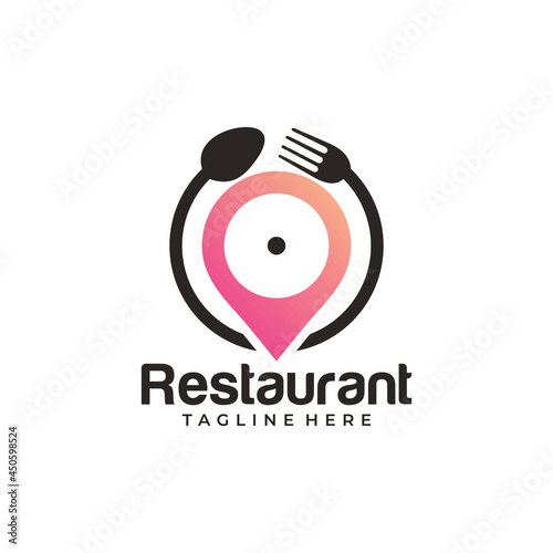 restaurant place logo icon vector