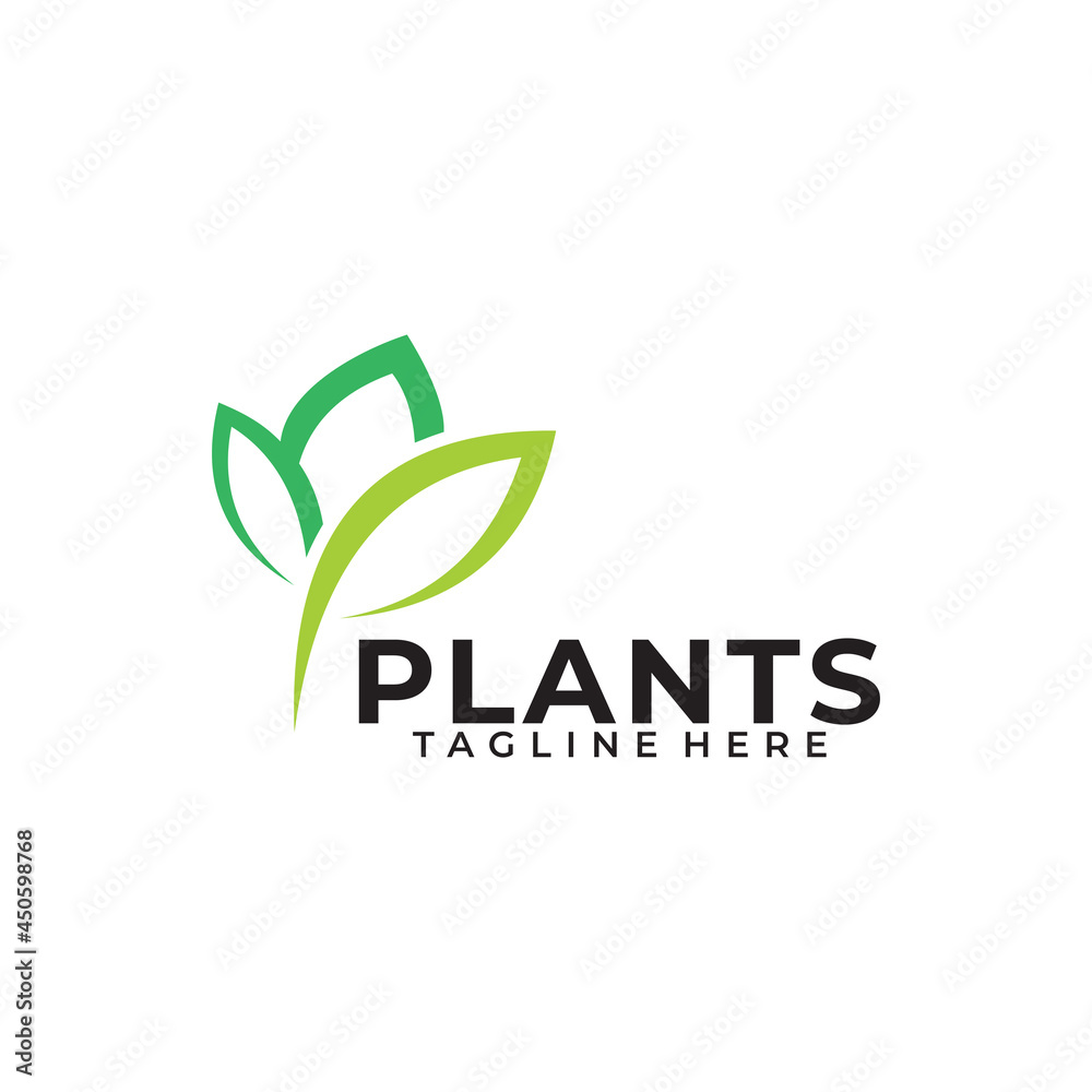Plants logo icon vector illustration