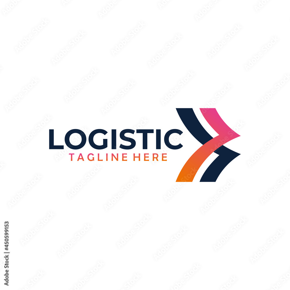 Logistic logo design icon vector Logistic logo design icon vector
