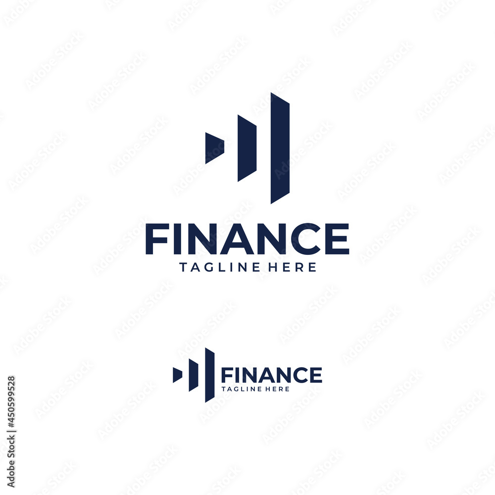 finance stats logo icon vector