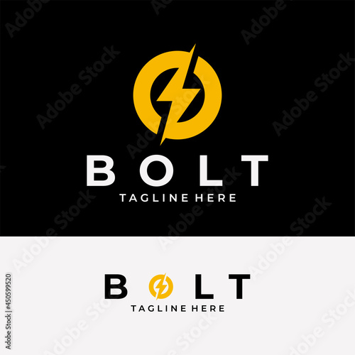 Bolt lightning logo icon vector