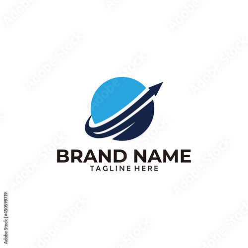 Logistic arrow logo icon vector