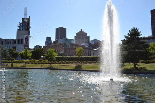 fountain in front of the hall