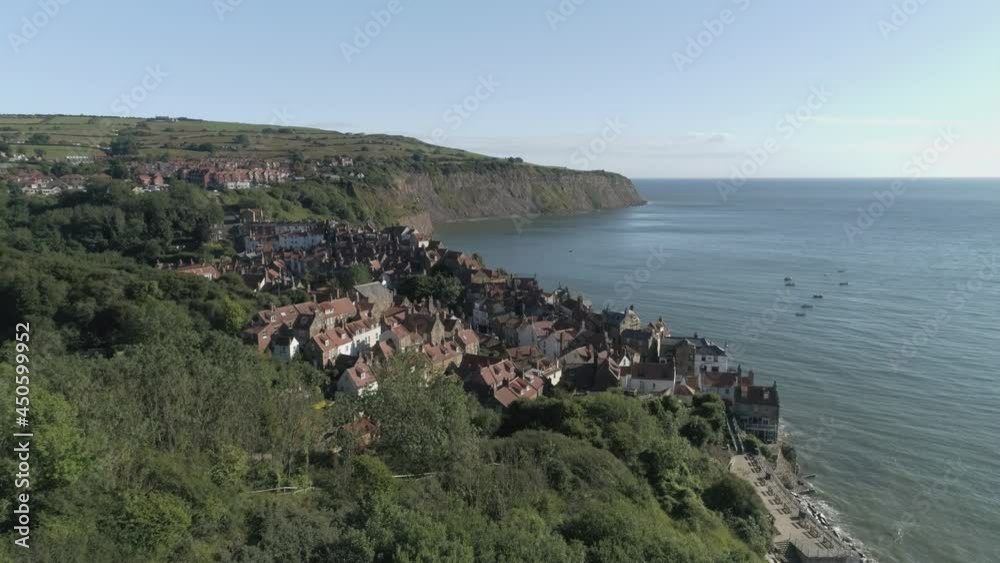 North York Moors, Robin Hoods Bay, RHB, Clip 4, Drone Over town and coast, North Yorkshire Heritage Coast, Video, 3840x2160 25fps, Prores 422 North York Moors, Robin Hoods Bay, RHB, Clip 4, Drone Over town and coast, North Yorkshire Heritage Coast, Video, 3840x2160 25fps, Prores 422
