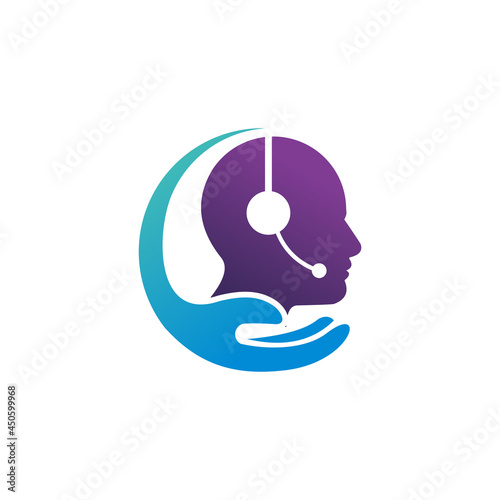 costumer care logo icon vector