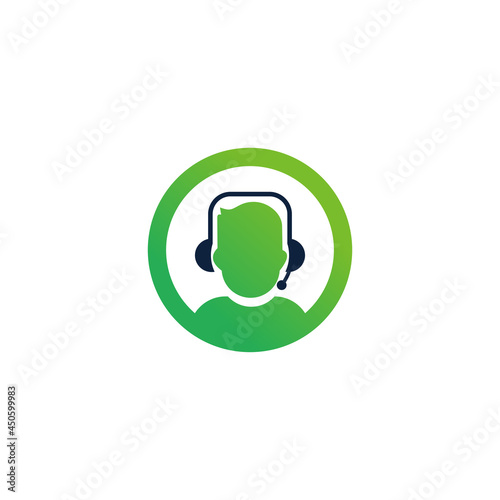 costumer care logo icon vector