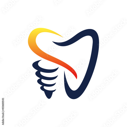 dental implant logo icon vector