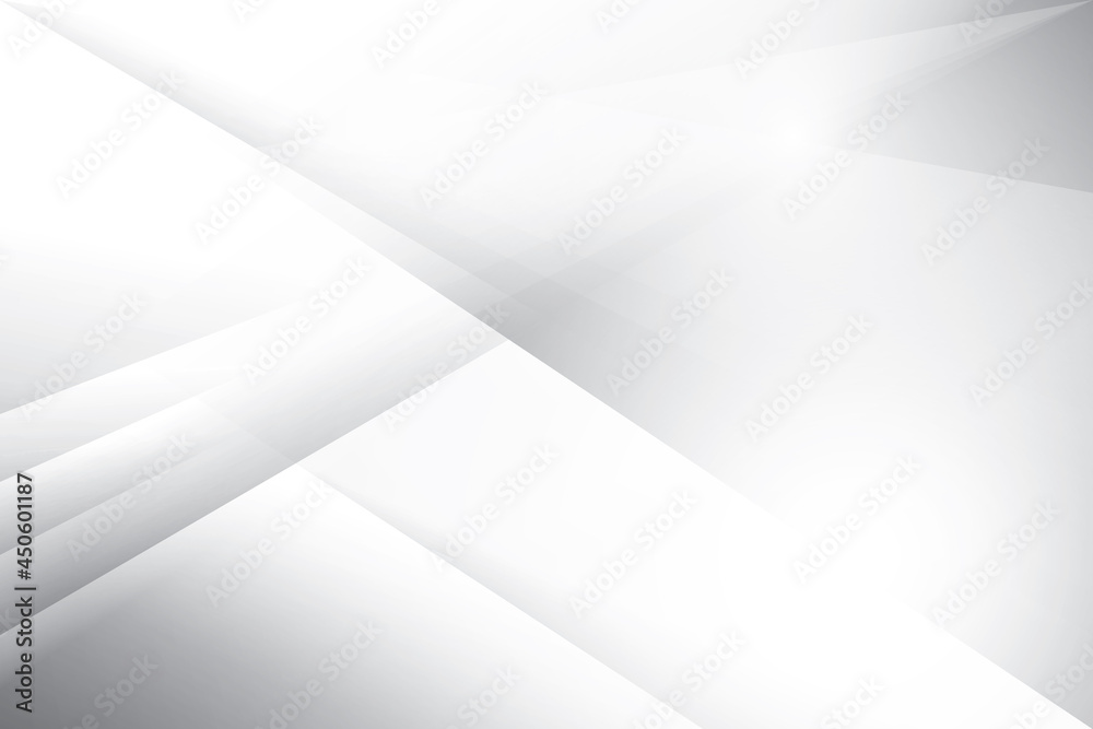 Abstract  white and gray color, modern design background with geometric shape. Vector illustration.