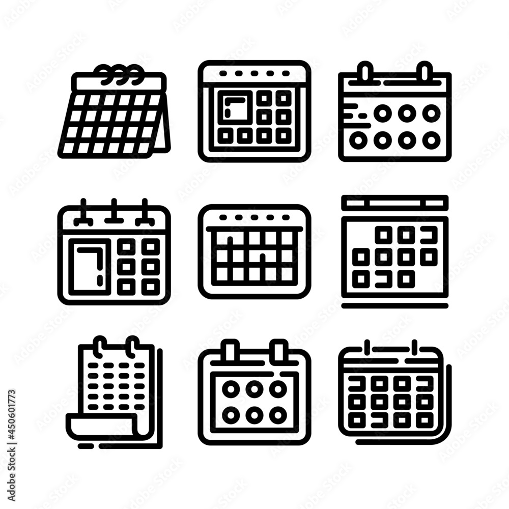 calendar icon or logo isolated sign symbol vector illustration - high quality black style vector icons
