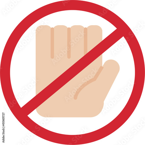 Do not touch icon. Covid concept icon style