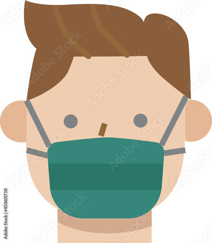 Facemask icon. Covid concept icon style