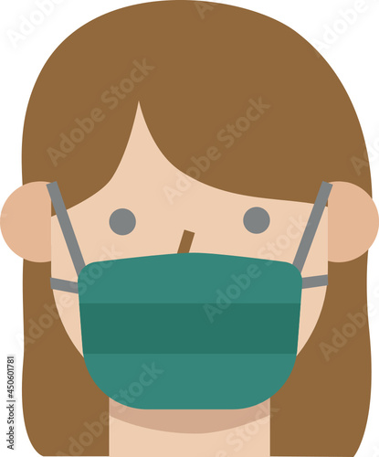 Facemask icon. Covid concept icon style