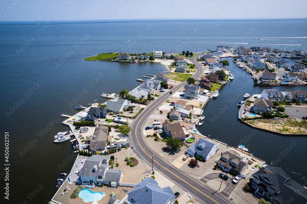 Aerial of Lanoka Harbor F Cove NJ