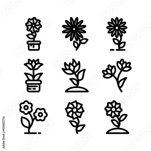 flower icon or logo isolated sign symbol vector illustration - high quality black style vector icons 
