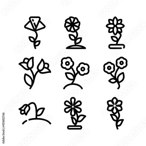 flower icon or logo isolated sign symbol vector illustration - high quality black style vector icons 