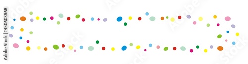 frame from colored irregular dots for text, concept, vector