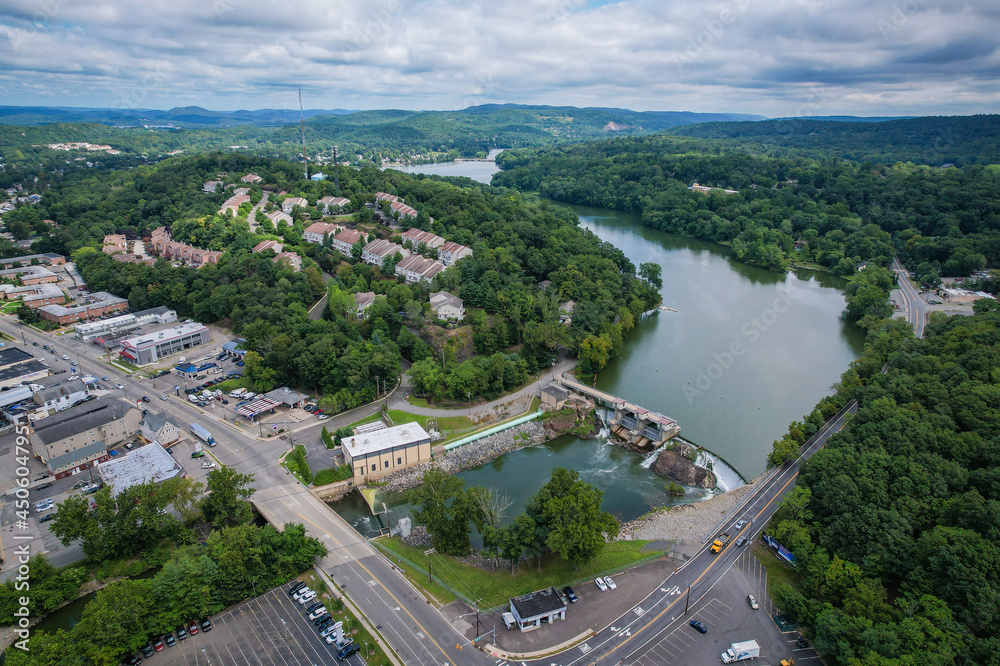 Aerial Landscape of Pompton Lakes New Jersey 