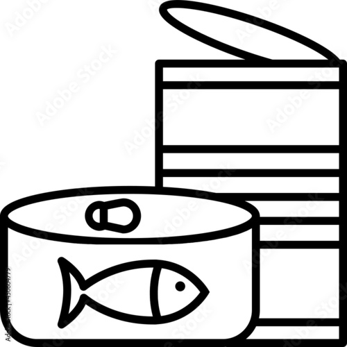Canned goods icon. Supermarket concept icon style