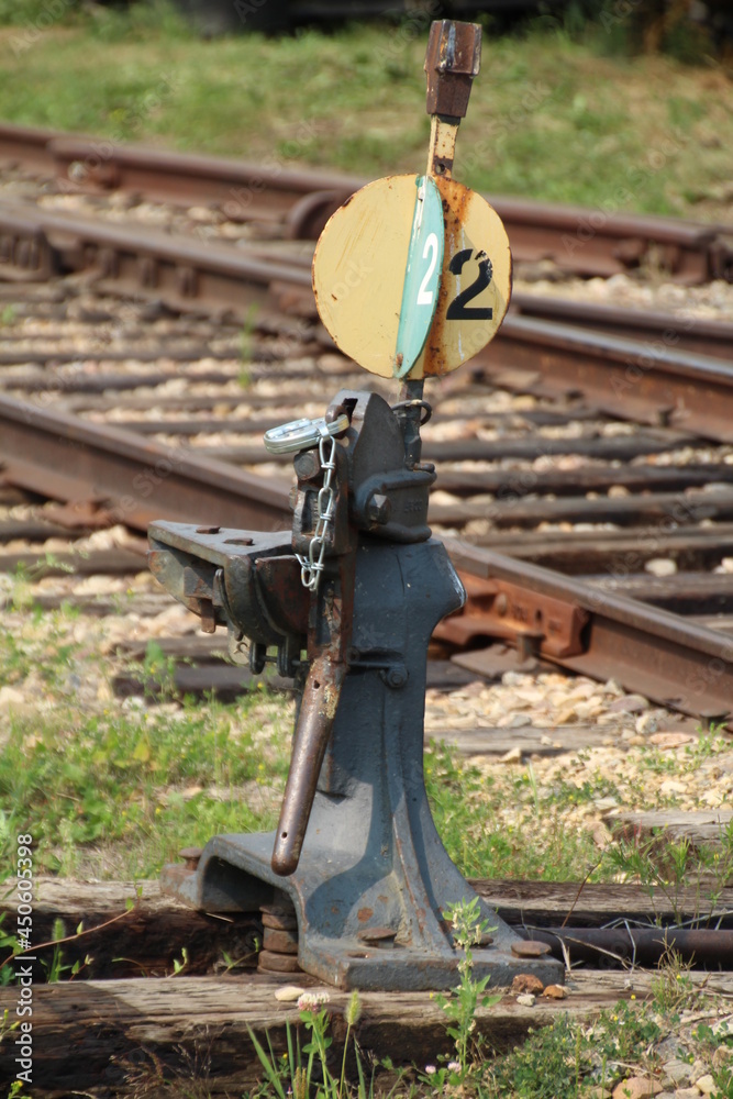 Rail Switch, Alberta Railway Museum, Edmonton, Alberta Rail Switch, Alberta Railway Museum, Edmonton, Alberta