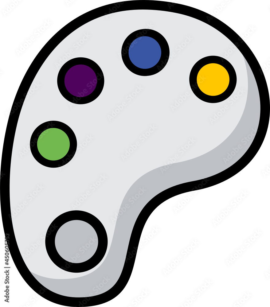 Pain tray icon. School concept icon style Pain tray icon. School concept icon style