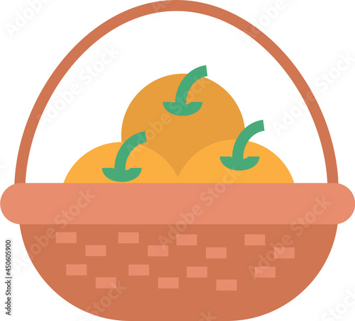Basket fruit icon. Food and drink concept icon style