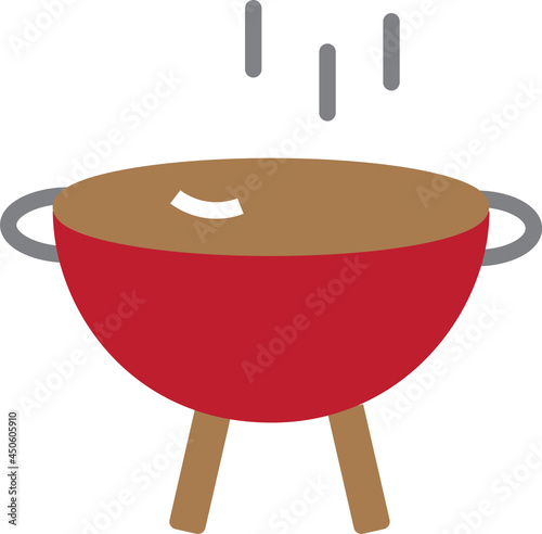 Boiled stock icon. Food and drink concept icon style