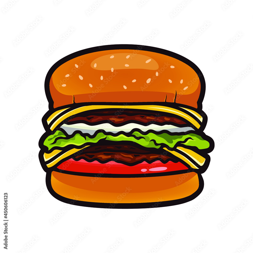 Burger Logo Vector Template, Design element for logo, poster, card, banner, emblem, t shirt. Vector illustration Burger Logo Vector Template, Design element for logo, poster, card, banner, emblem, t shirt. Vector illustration