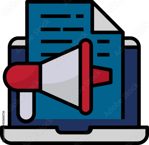 Content Markting icon. SEO marketing concept icon style