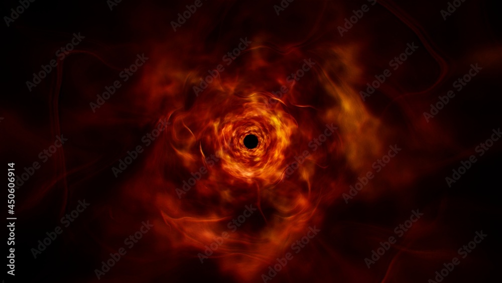 Fototapeta premium Burning Flame hole in the Dark
