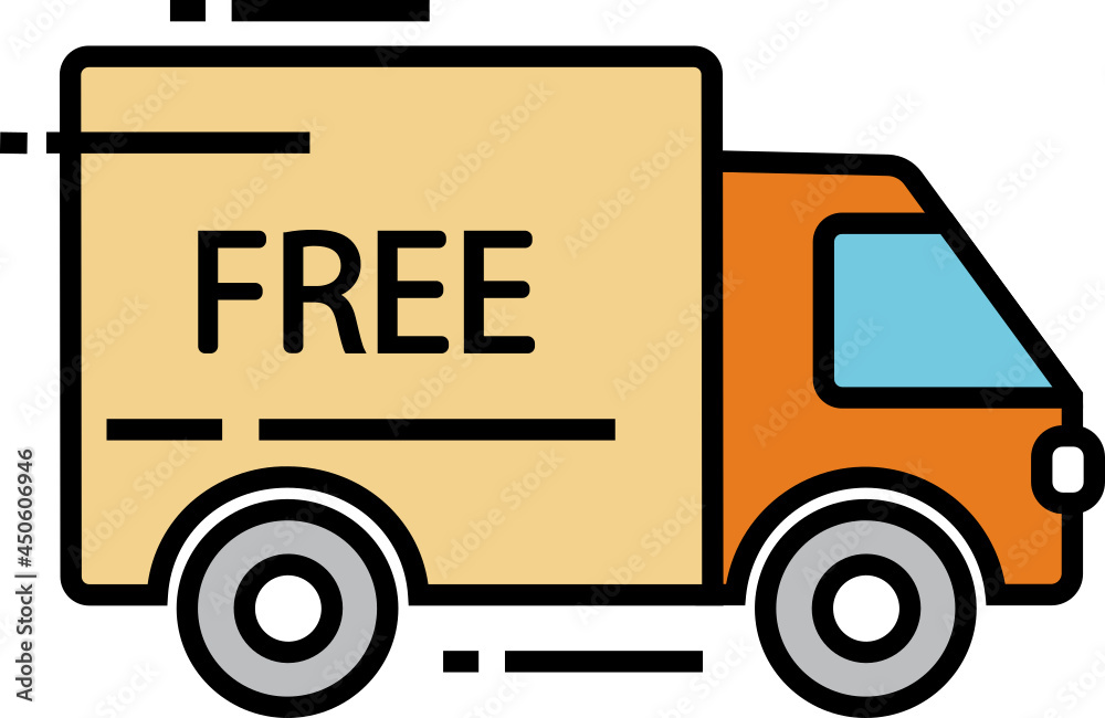 Free shipping icon. Logistic concept icon style Free shipping icon. Logistic concept icon style