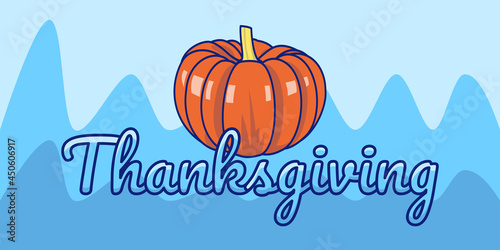 Thanksgiving pumpkin vector illustration