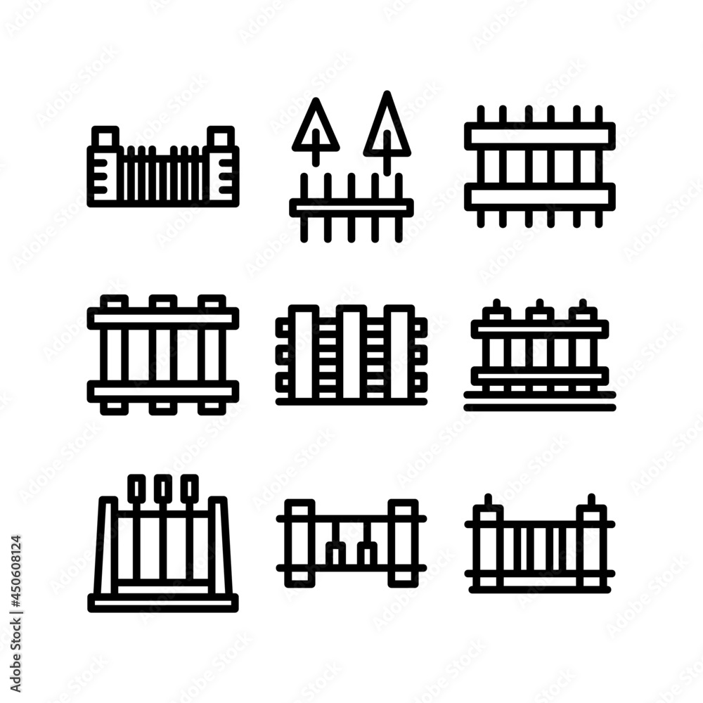 fence icon or logo isolated sign symbol vector illustration - high quality black style vector icons
