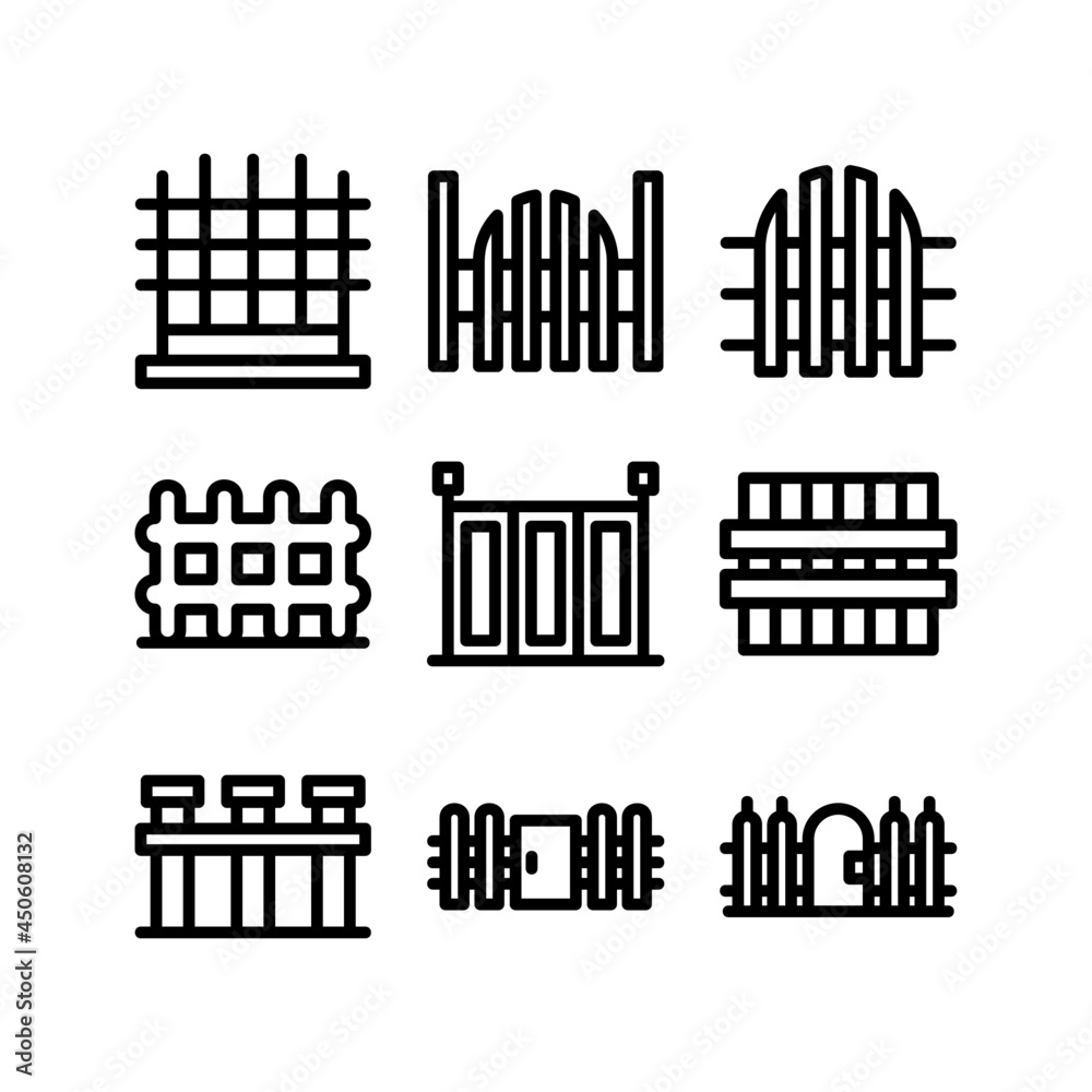 Obraz premium fence icon or logo isolated sign symbol vector illustration - high quality black style vector icons 