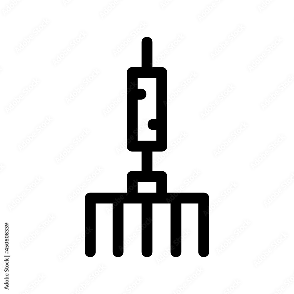 Obraz premium gardening fork icon or logo isolated sign symbol vector illustration - high quality black style vector icons 