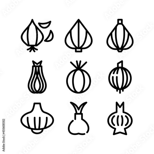 garlic icon or logo isolated sign symbol vector illustration - high quality black style vector icons 